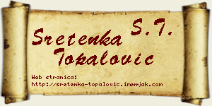 Sretenka Topalović vizit kartica